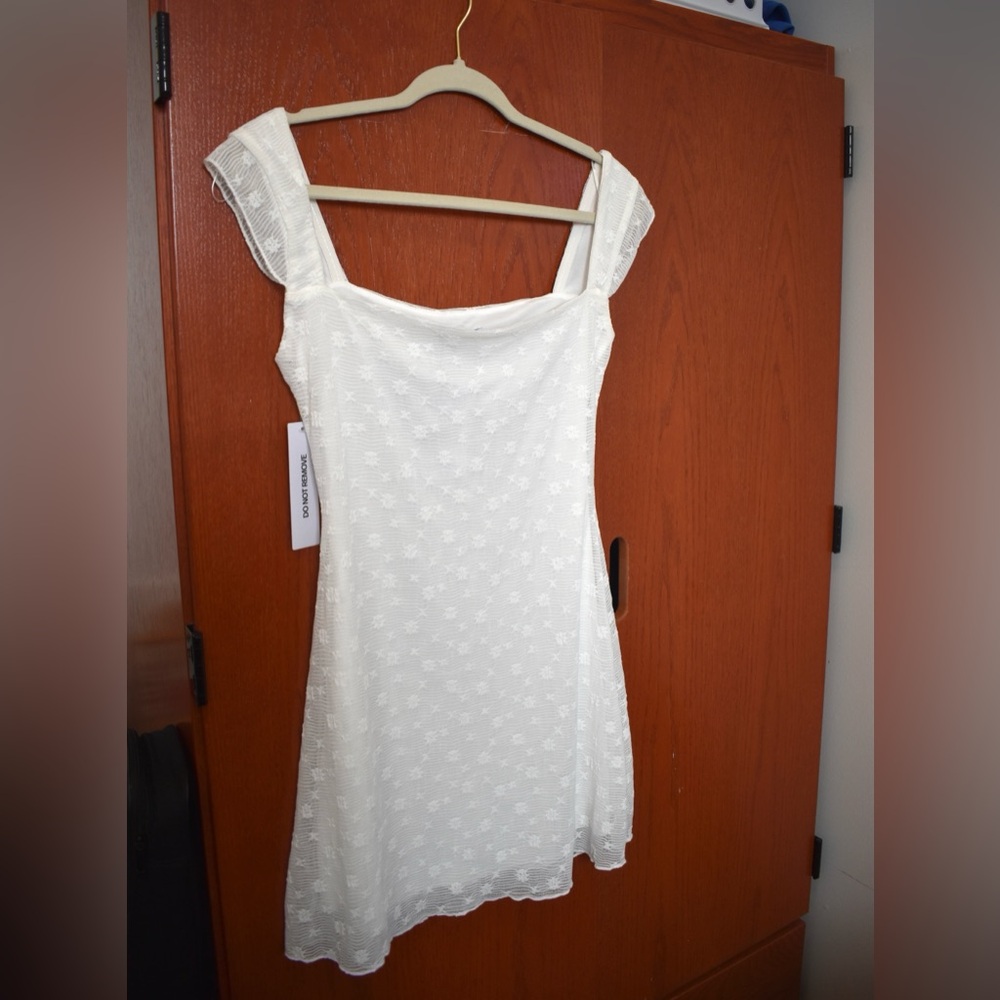 Princess Polly White, Lacy Square-Neck Dress - Picture 2 of 5